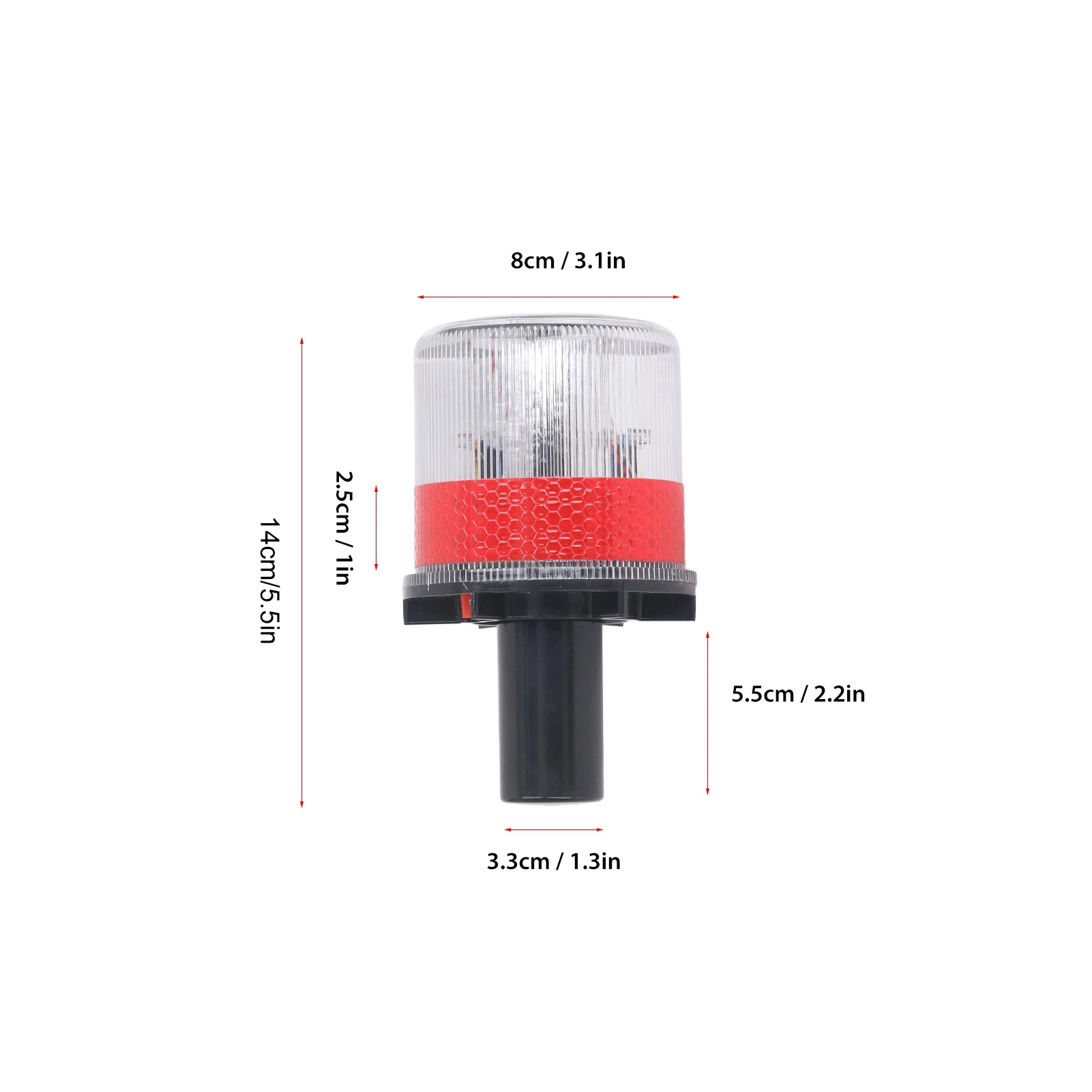 Safety Strobe Solar Powered LED Strobe PC Shell Reflective Waterproof  Beacon Warning Light Safety Strobe Solar Strobe