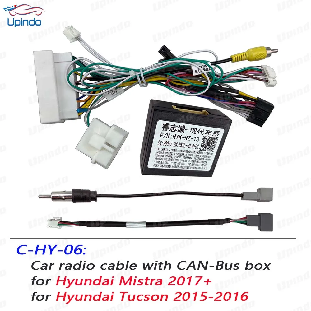 Hyundai Tucson Mistra CAN-Bus Wiring Harness Adapter Cable– Car Radio Connector Socket for Android Head Unit, Easy Installation