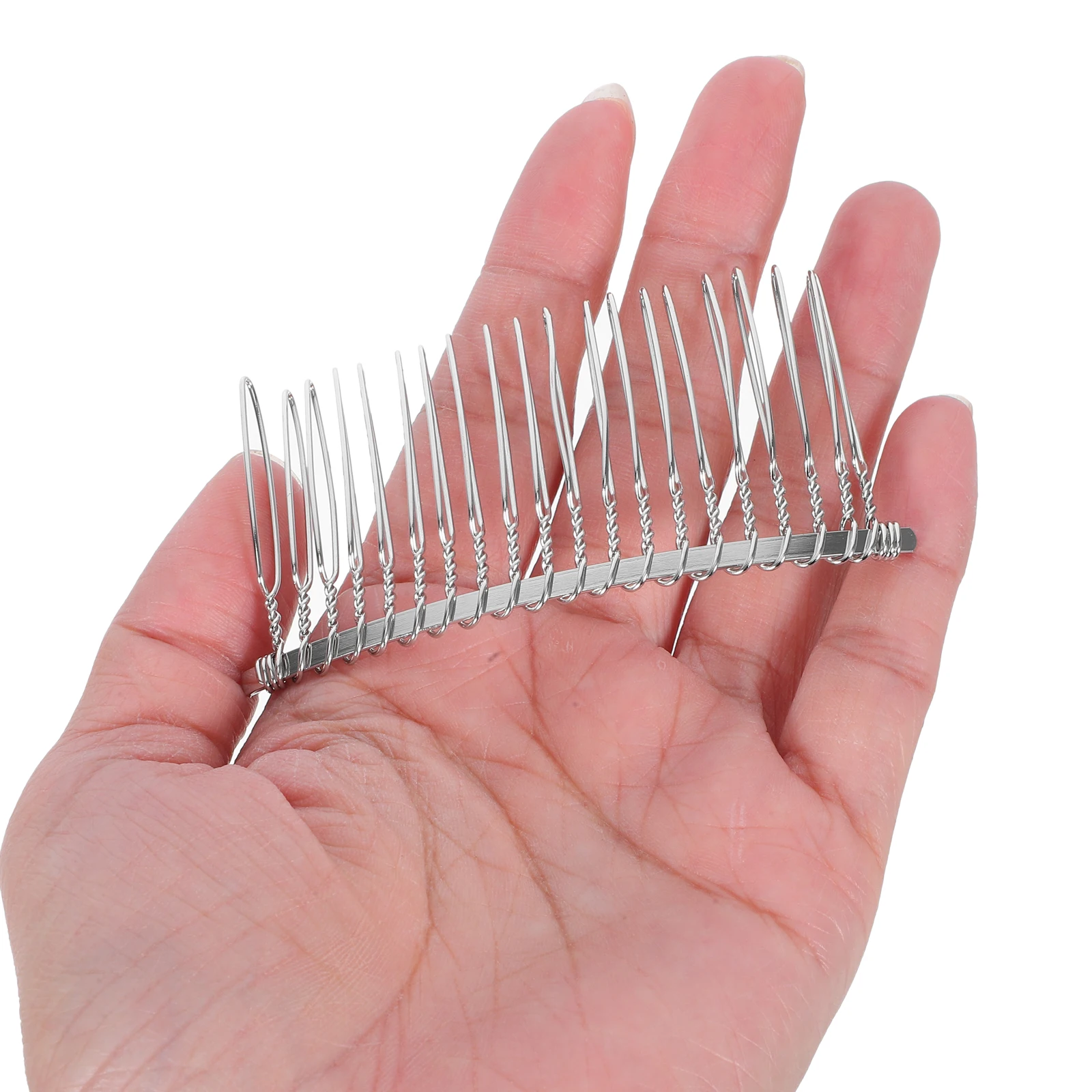 

10pcs Hair Comb Elegant Women Headdress Party Wedding Prom Daily Use Fashionable Inserted Metal Thin Wire French Side