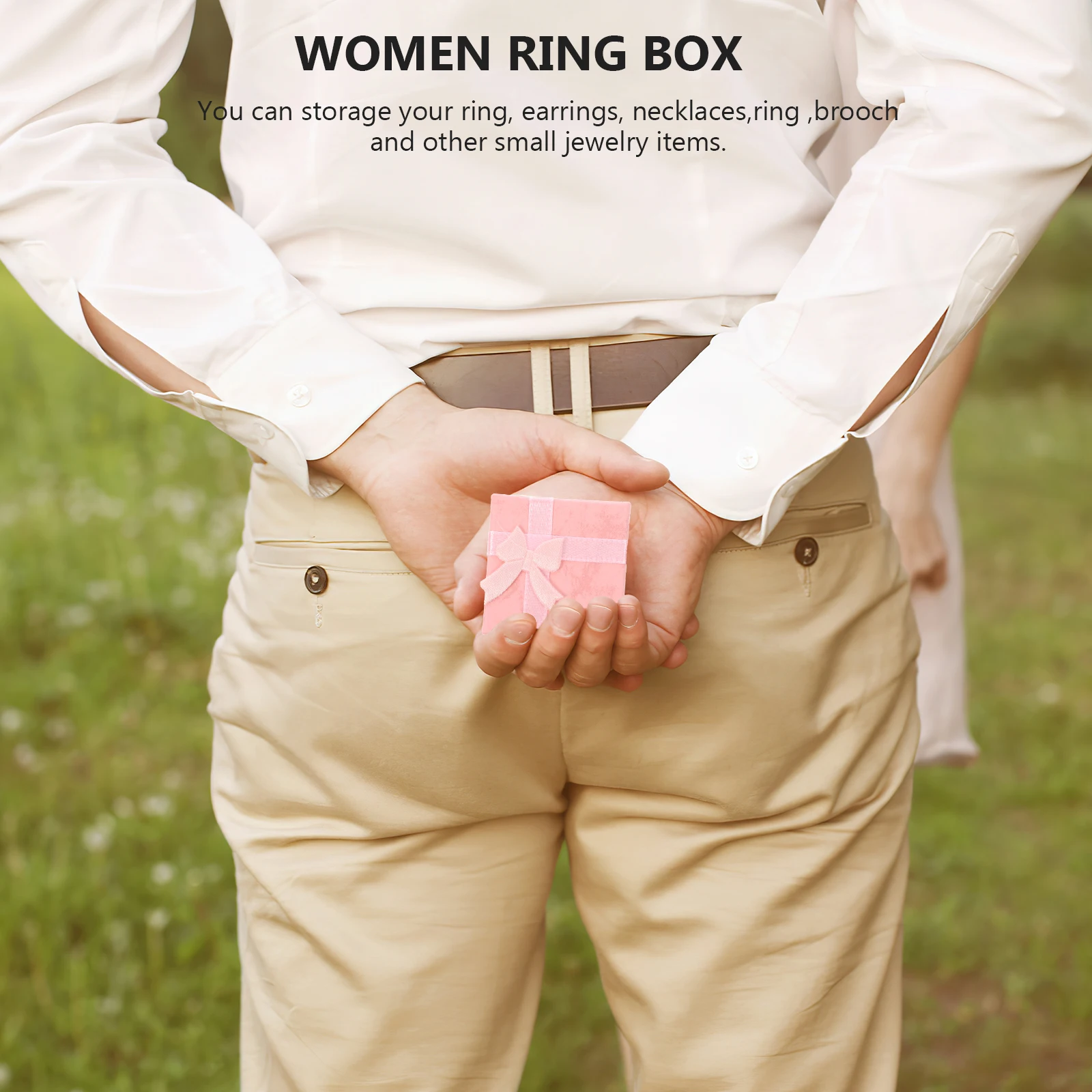 

16 Pcs Jewelry Box Ring ganizer Velvet Earrings Case Holder Women Small Storage Valentine Wedding Display Wooden Container
