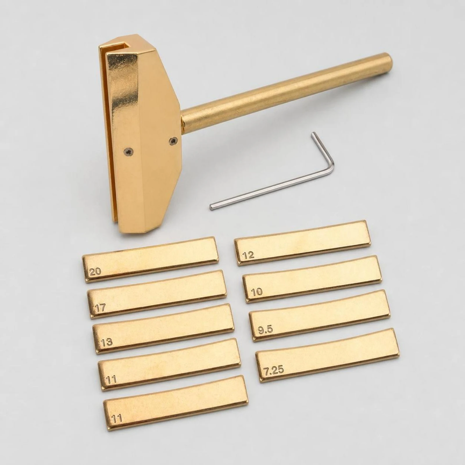 Fret Installation Tool Interchangeable Fret Press with Radius Inserts Manual Metal for Luthiers, Workshop