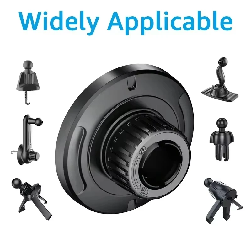 أجزاء حامل الهاتف المغناطيسي المتوافقة مع حامل السيارة MagSafe لقاعدة رأس كروية 17 مم، دعامات مغناطيسية، مشبك فتحة تهوية السيارة للهاتف المحمول #5