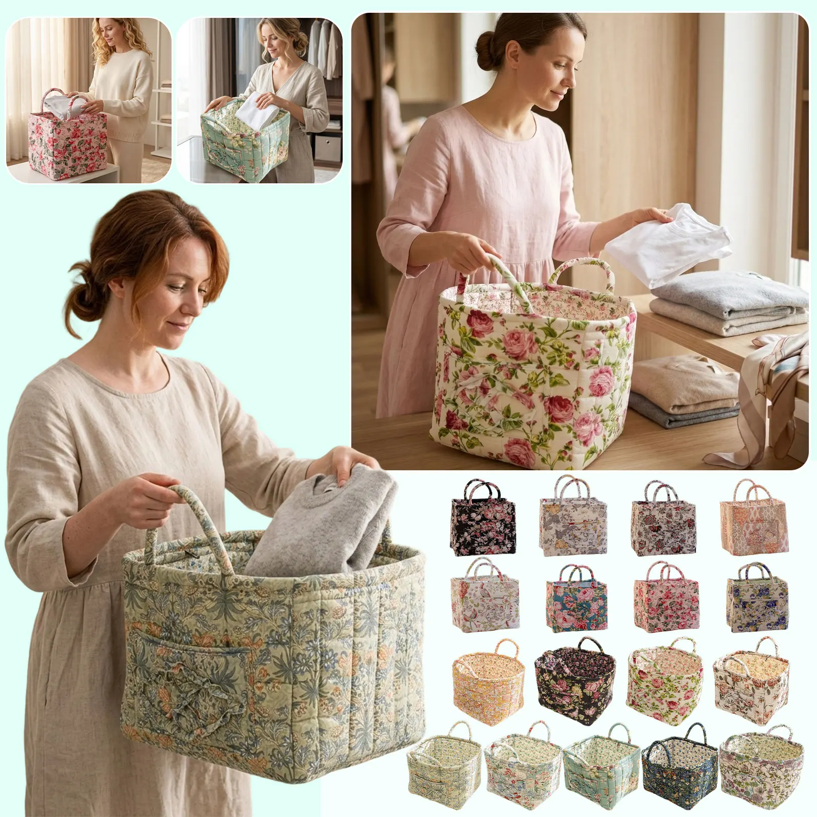 Large Capability Storage Basket Korean-style Portable Underwear Organizer Rustic-themed Home Miscellaneous Storage Baskets