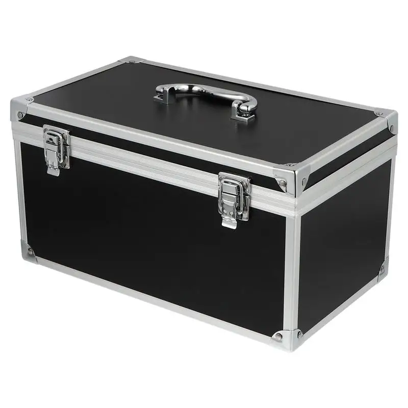 

1 Toolbox Instrument Container Aluminum Alloy Tool Box Waterproof Carrying Case Metal Suitcase Multifunction Hard Storage Case