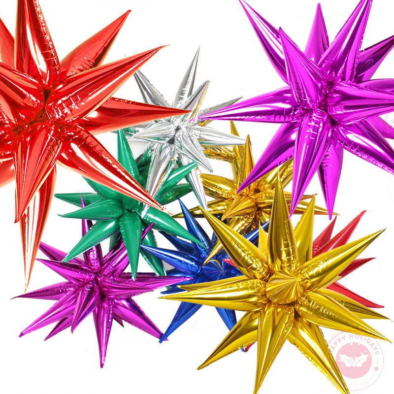 

24inch Explosion star balloons Birthday party opening ceremony Wedding decoration Water drop cone Foil balloons Party Supplies