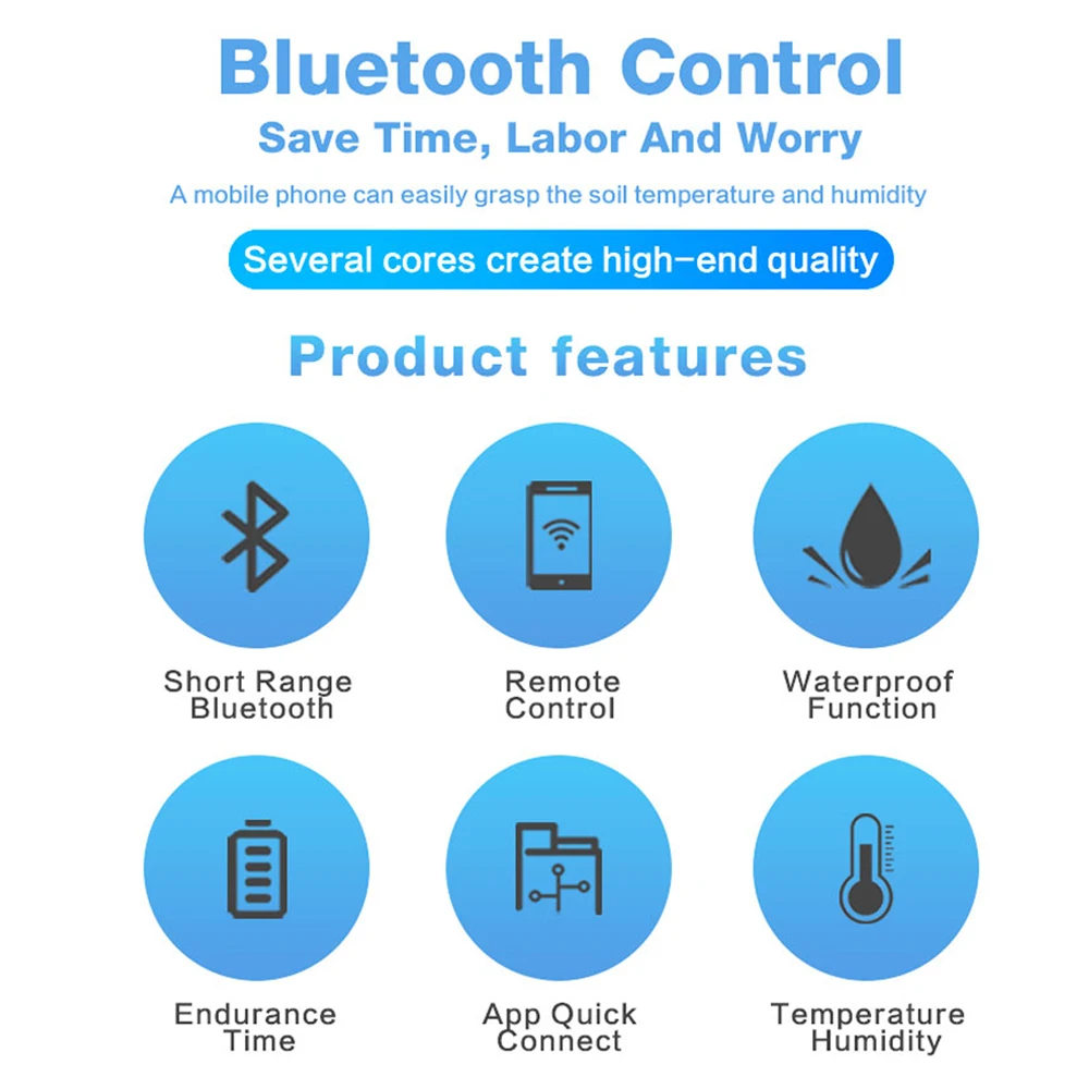 RainSeer Tuya Bluetooth Soil temperature and Humidity Sensor Irrigation timer Gateway Wireless Remote Control