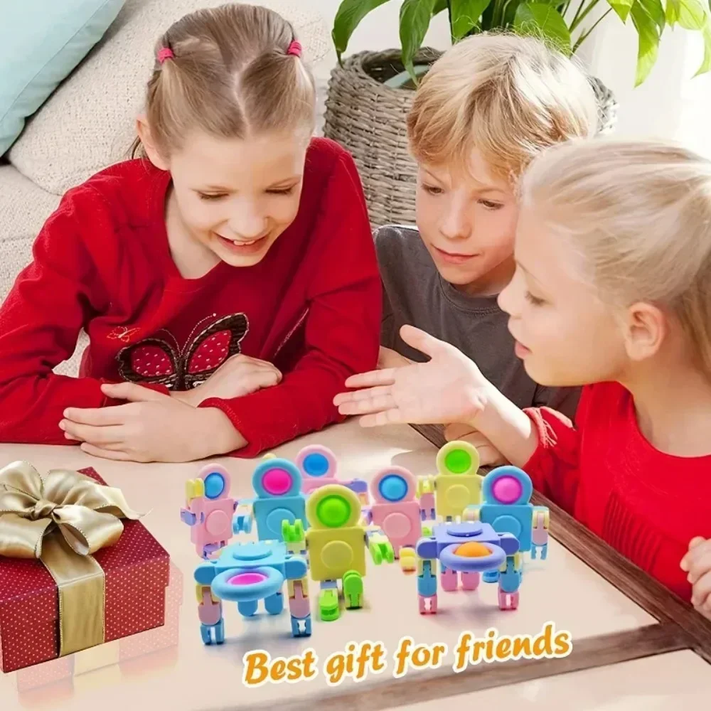 Fidget Spinners Partygeschenke Sensorisches Fidget Toys Verformbare Kette Stressabbau Geburtstagsgeschenke für Kinder juguetes para adulltos