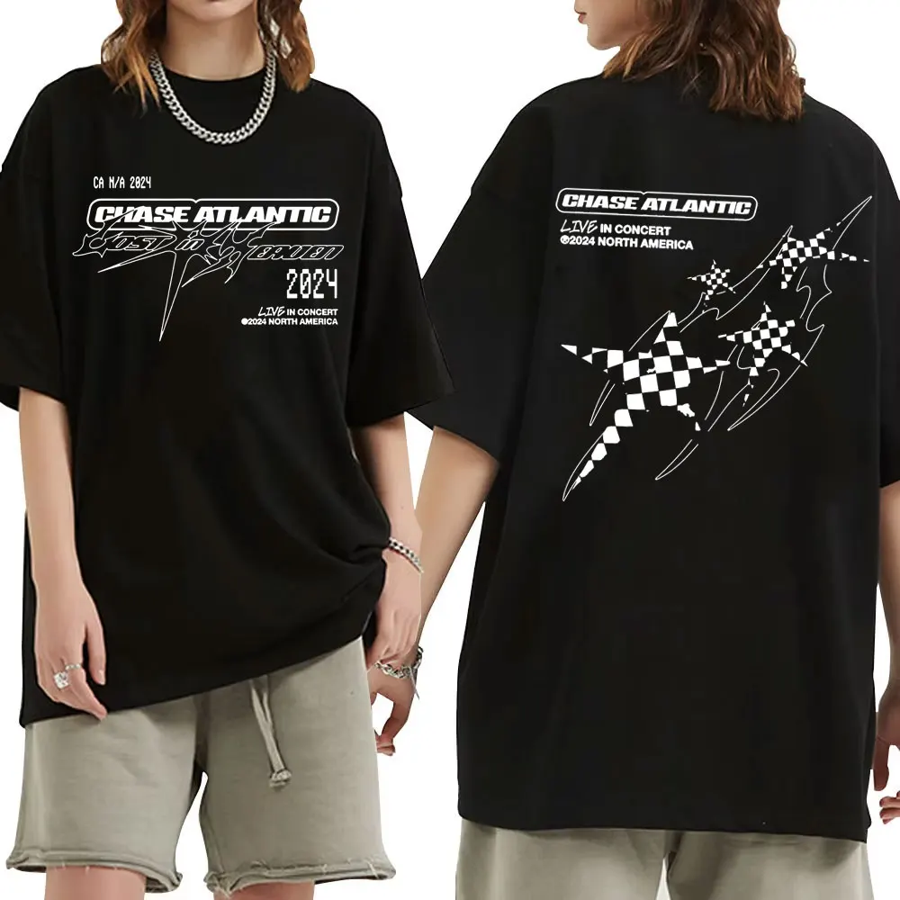 

Chase Atlantic Lost in Concert Tour T-Shirt Men Women Casual Cotton Vintage T-shirts Alternative R&B Rock T Shirts Streetwear