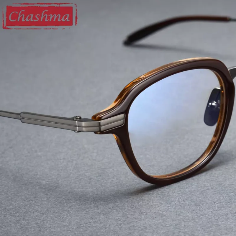 Chashma Prescription Glasses Round Women Retro Eyeglasses Frames Acetate Pure Titanium Eyewear Optical Lenses for Men Gafas