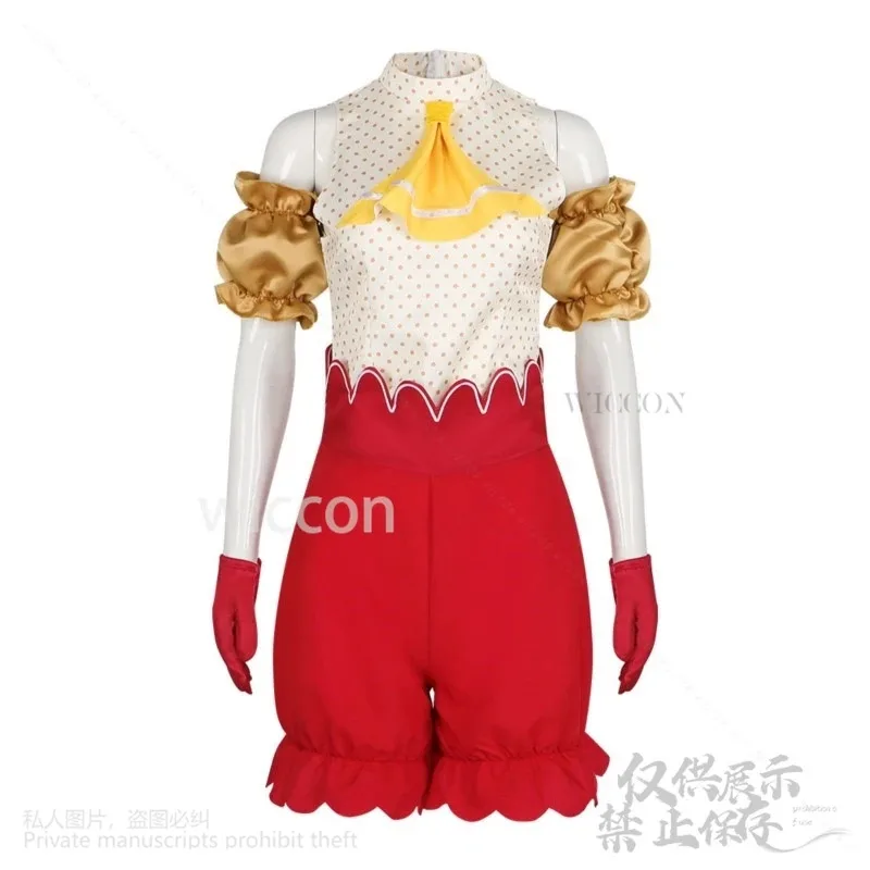 

COSda@Anime Oshi No Ko Season 2 Cosplay Customized Mem Cyo Costume Idol Uniform Polka Dot Tops T-shirt Red Shorts Wigs Jirai Kei
