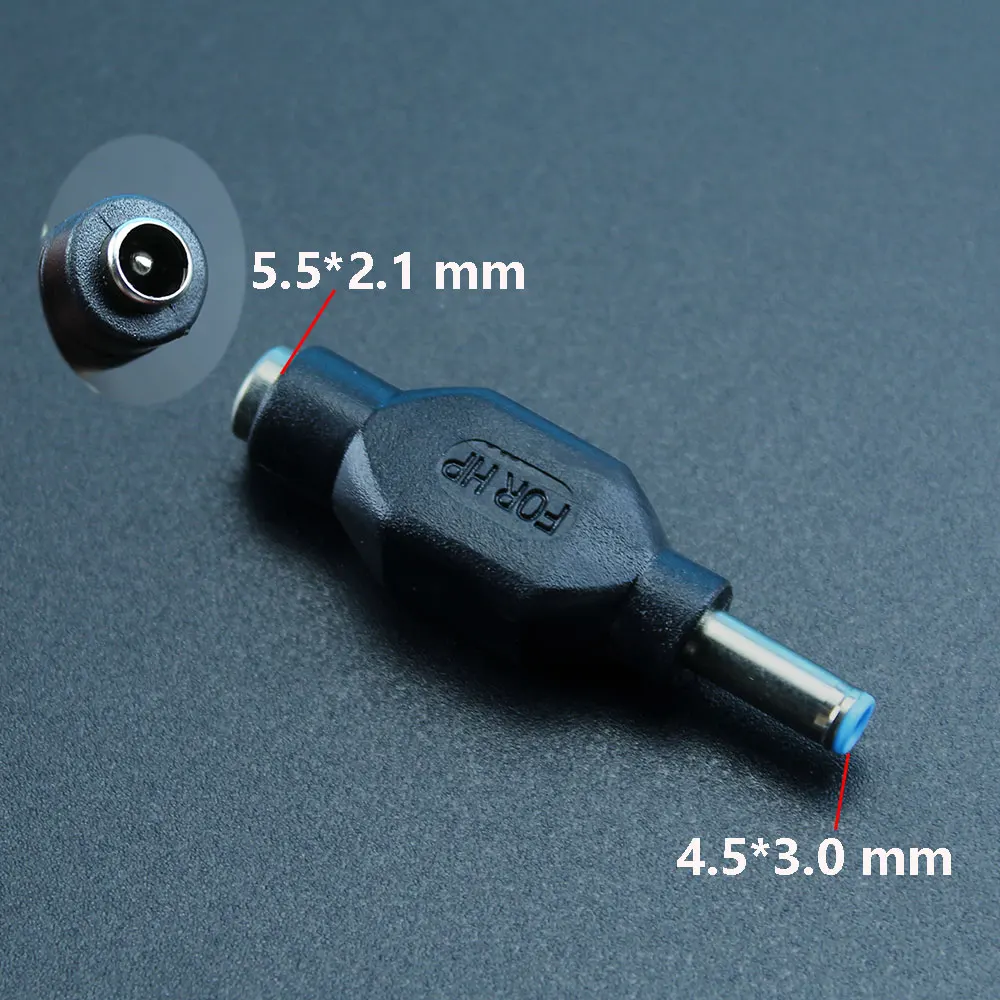 1Pcs DC Power Adapter 7.4x5.0/4.5x3.0 Male Plug to 5.5x2.1mm Female Jack DC Power Charger Plug For HP DELL Notebook Pc  5.5*2.1