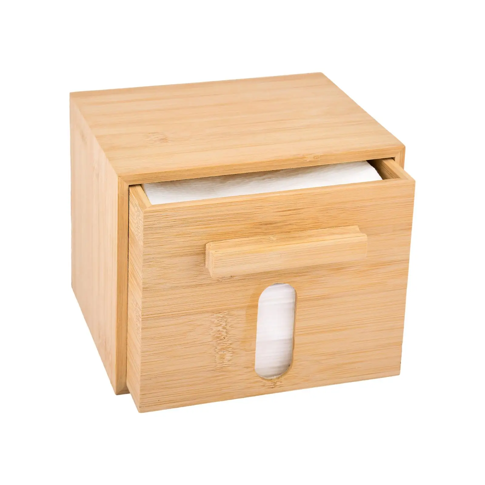 Bamboo Box for Face Towels Kitchen Decoration Napkin Holder Bathroom Desk Tissue Box Clean Face Towel Holder Face Towel Box