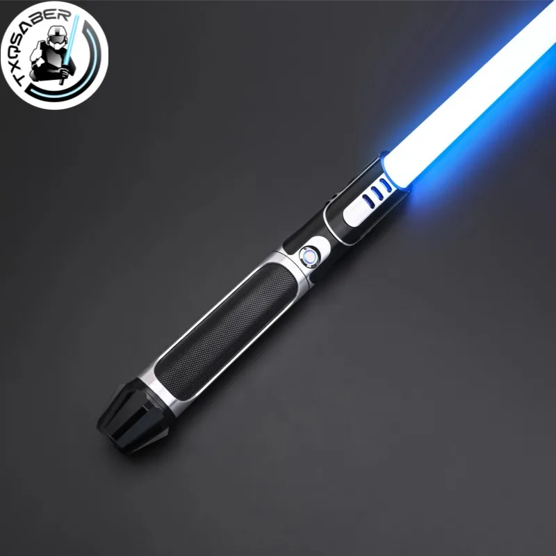 TXQSABER  RGB Smooth Swing Lightsaber Dueling Blade Force FX  with 16 Set Sound and LED Light Metal Handle FOC Toys Swords