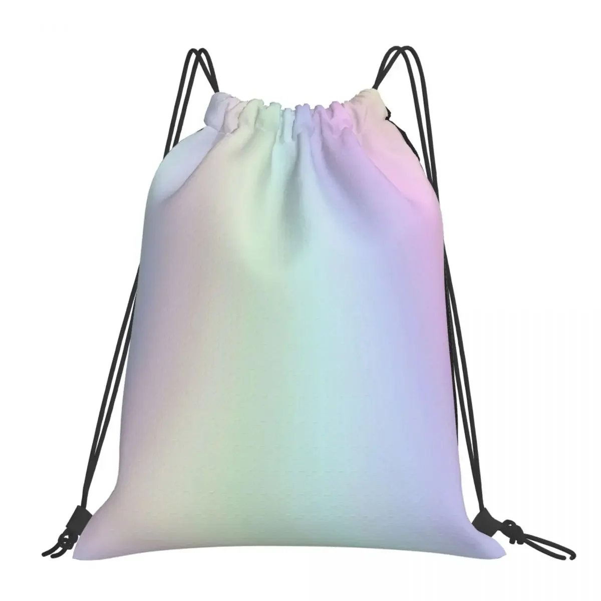 Sacs à dos holographiques irisés pour hommes et femmes, sacs à ficelle de proximité portables, sac de sport de poche, sacs à livres décontractés