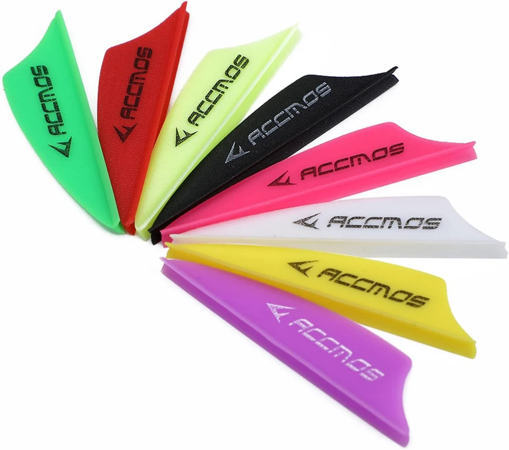 1.75 inch Archery Arrows Vanes Plastic Arrow Feather Fletching for DIY Archery Hunting Targeting Arrows (50pcs)
