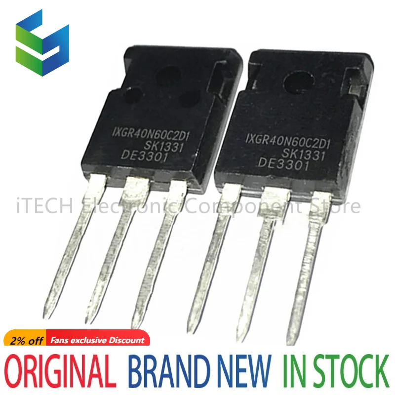 

5 шт. IXGR40N60C2D1 TO-247 40N60C2D1 TO247 IXGR40N60 TO-3P 40N60 Новинка