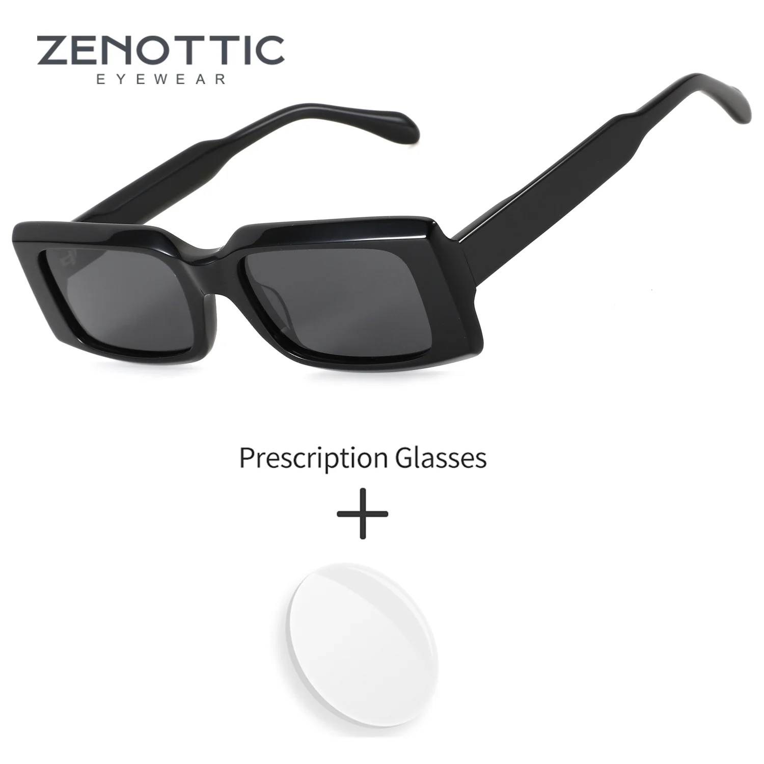 

Солнцезащитные очки ZENOTTIC (размер M) в стиле квадратные, из ацетата, с прогрессивными линзами для женщин, поляризованные, UV400, увеличенные, летние