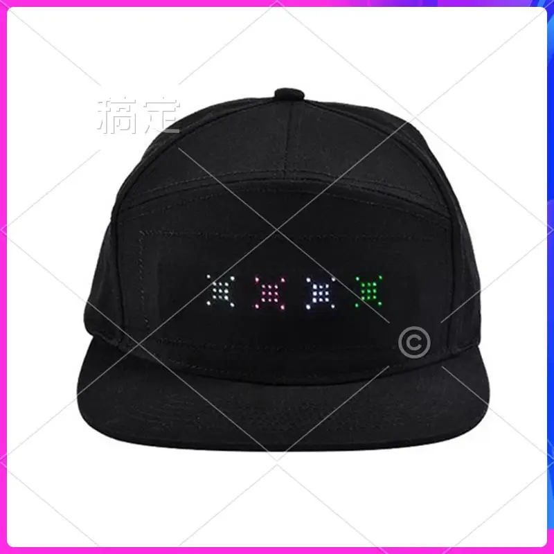 

AUU-DIY LED Light Display Screen Smart Matrix Hat APP Controlled Display Signs Caps Bluetooth Baseball Hat