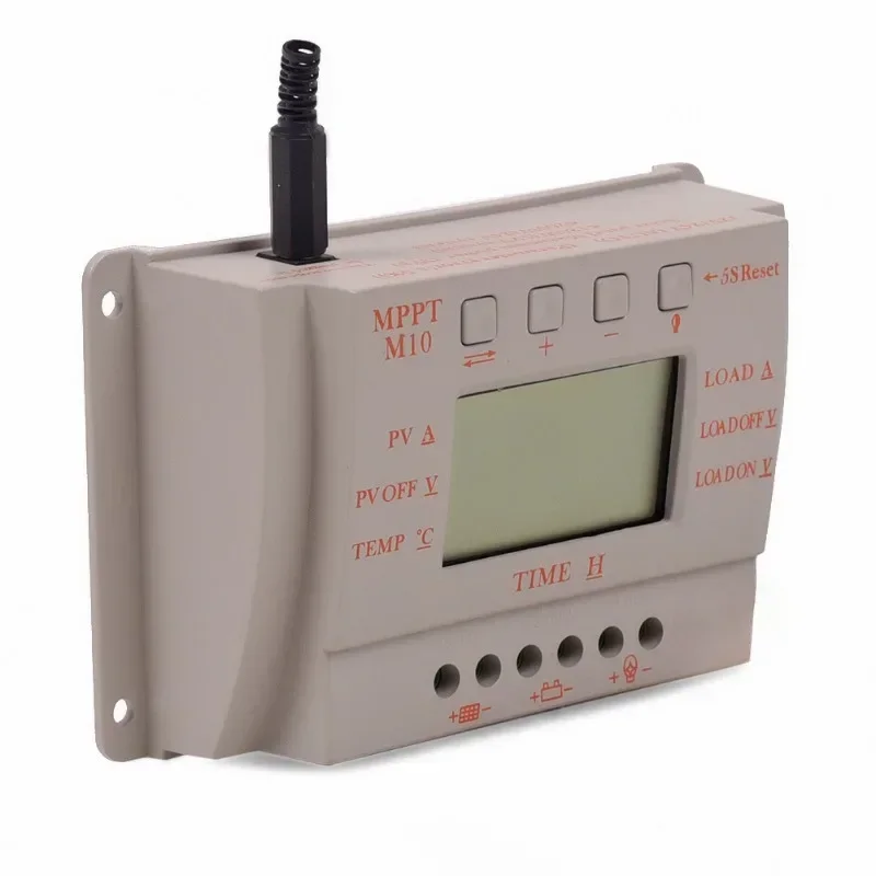 Solar Charge and Discharge Controller Solar Panel Battery Regul Excellent MPPT 12V 24V Automatic Recognition 10A LED LCD Display
