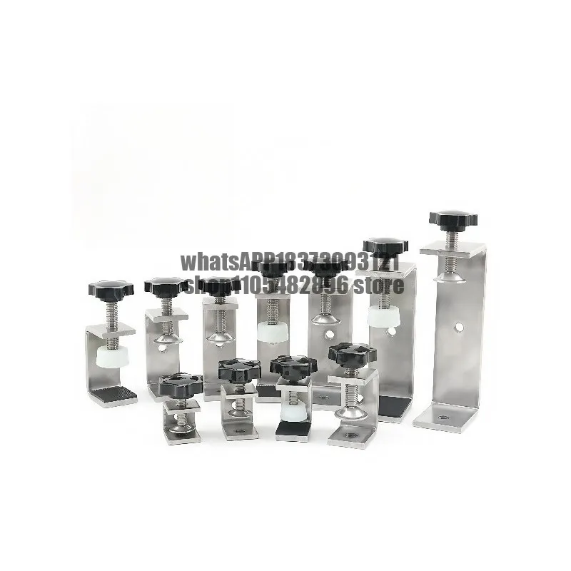 304 Stainless Steel Tiger Clip Wide UC Type Clip G-shaped Clip Square Hand Screw Clamp Clamp Fixing Clamp