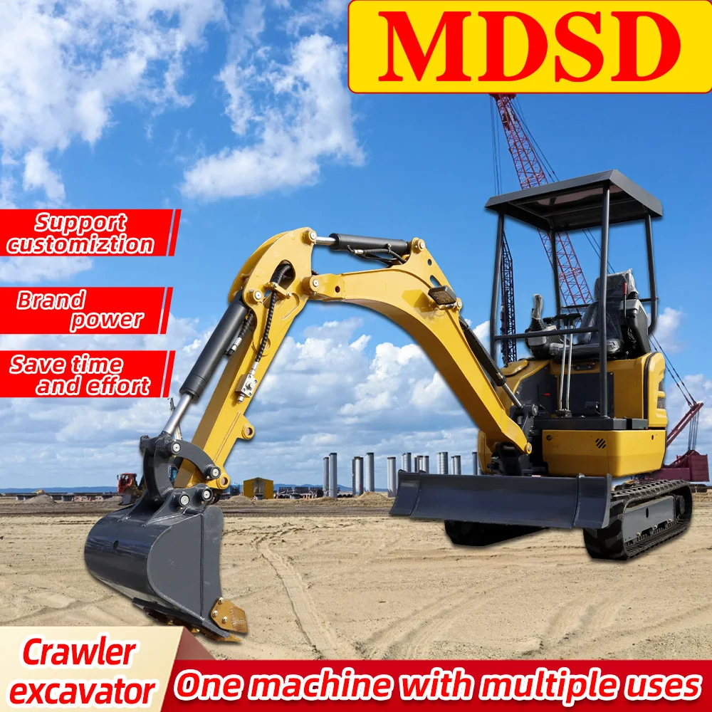 Customized Mini Excavator 1.5 Ton Multiple Scenarios With Multiple Auxiliary Tools Ce Epa Euro 5 Mini Excavator Free Shipping