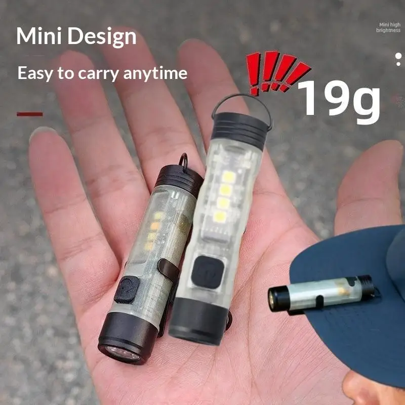 1/3/5Pcs Strong Light Long Endurance Key Clip Portable Magnetic Hook Led Light Multifunctional Pocket Mini Flashlight