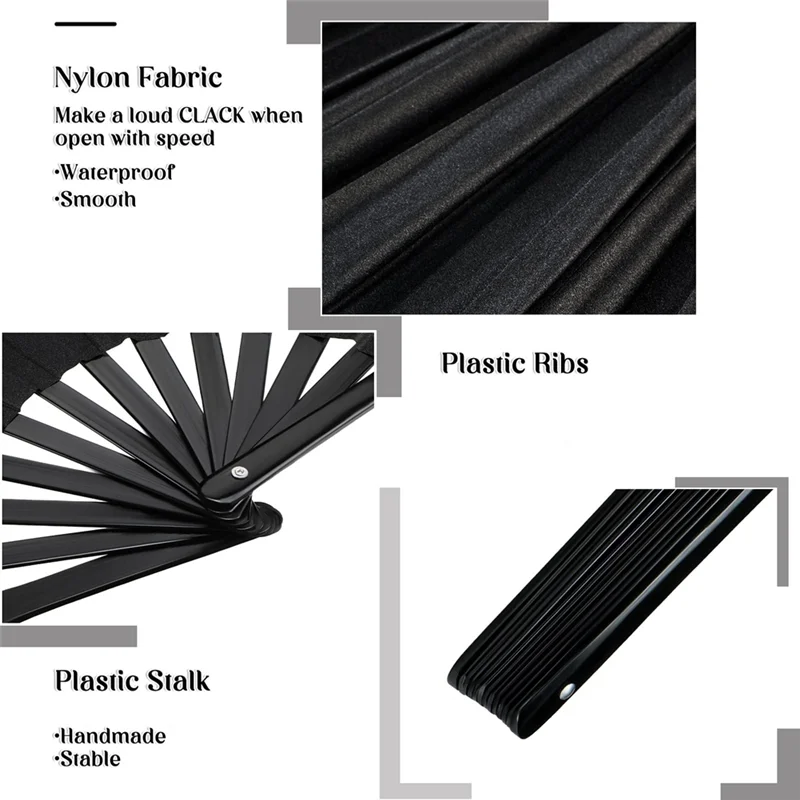 

ABJS 3Pcs Hand Fan Glitter Hand Fan Decorative Folding Fans Handheld Festival Fan with Bag for Women Club Dance Party