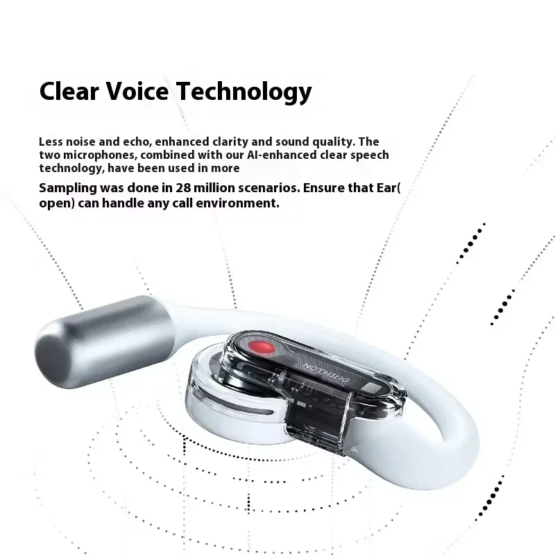 Nothing Ear Open Earphone Wireless Bluetooth Headset Hifi Sound Stereo Noise Reduction Long Battery Life Customize   Headset