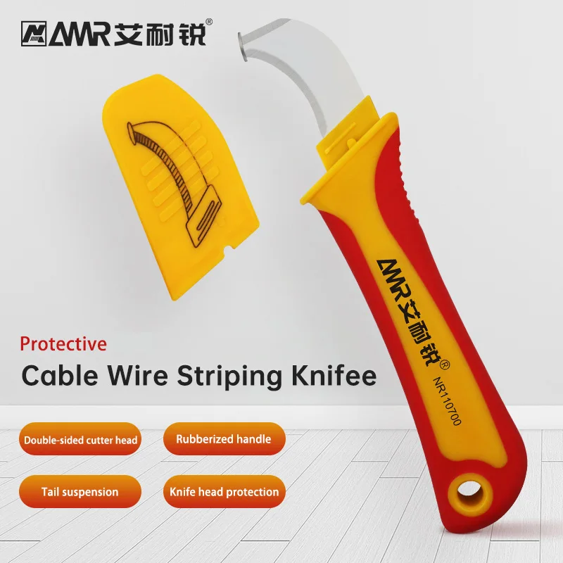 Insulation Electrician Blade 168 mm Insulation Electrician Knife Anti-magnetic Electrician Knife for Cable Stripping