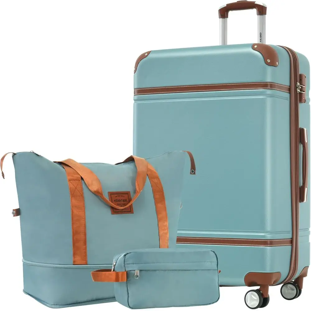 

28 Inch Expandable Large Spinner Suitcase with TSA Lock, Lightweight Hardshell, Vintage Green Travel Bag