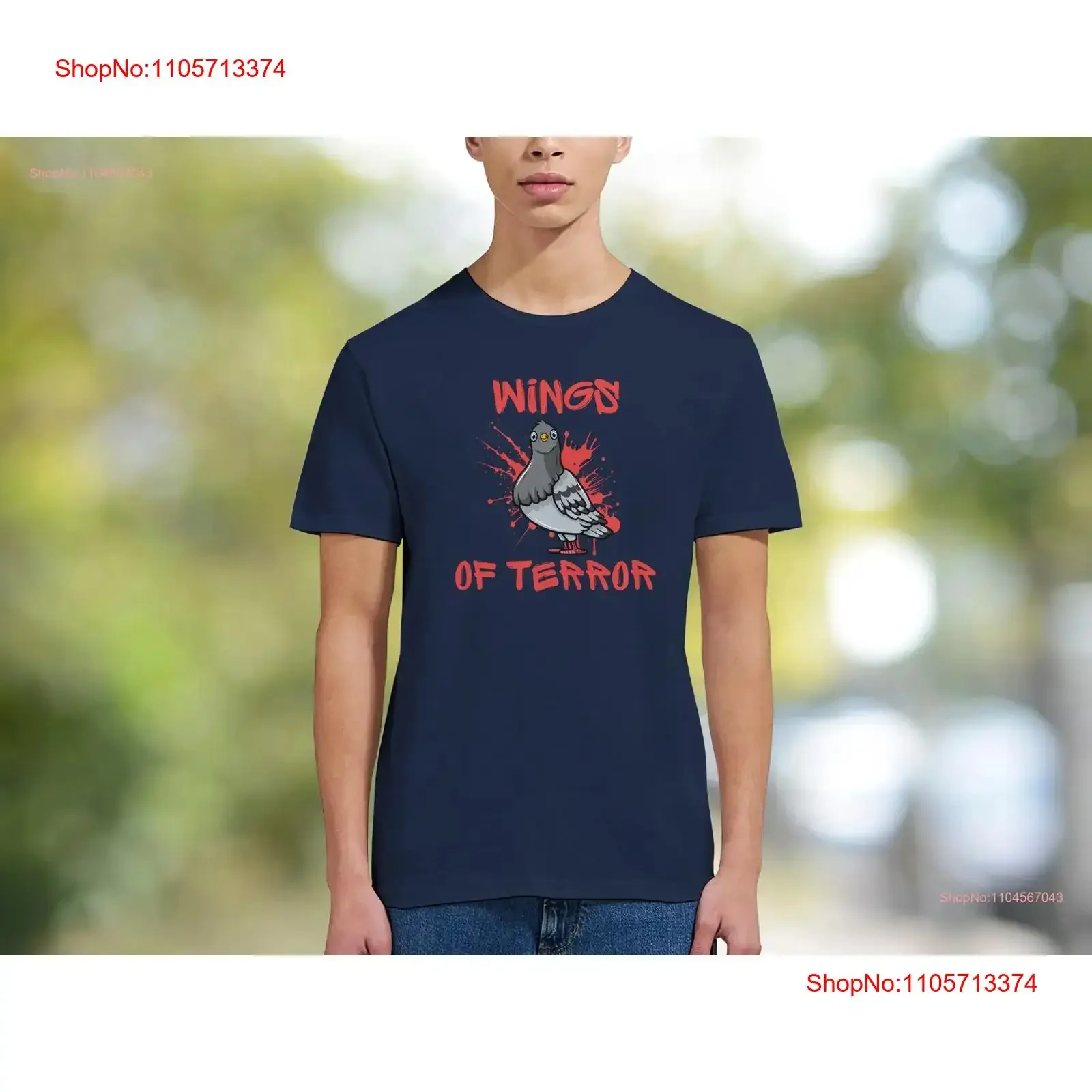 Pigeon T Shirt Funny Comfortable Durable Animal Bird Lover Scary Wings of Terror vintage Washed graphic Slightly homme Soft
