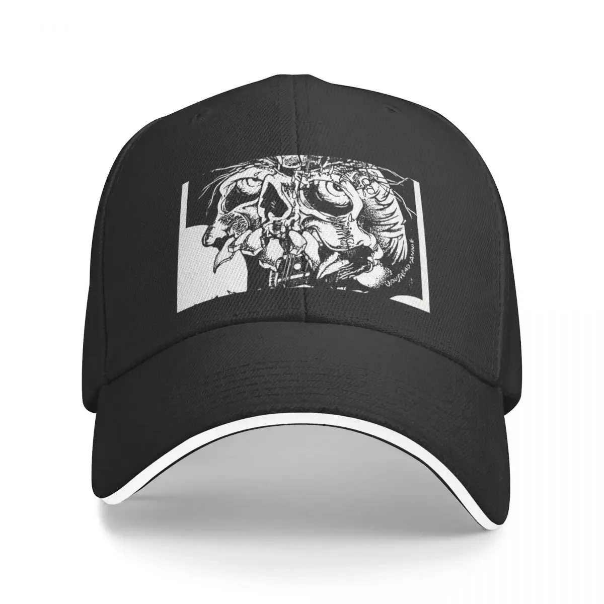 Pushead Septic Death Black And White Vintage Baseball Cap foam party Hat Bobble Hat Rave Horse Hat For Women Men's