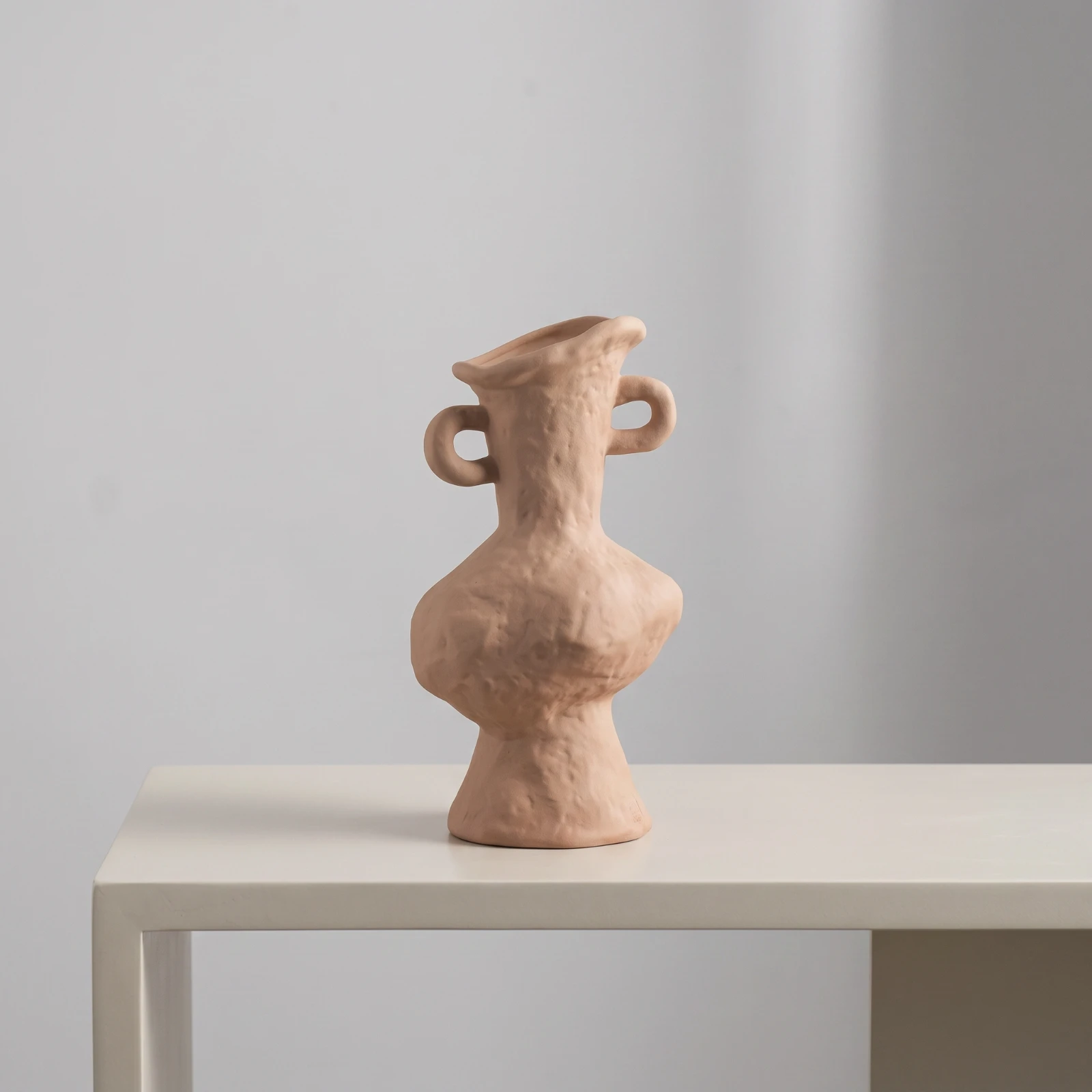 Ceramic Vase Matte Flower Vase with Narrow Neck Vessel Decorative Minimalist for Minimalists, Tabletop, Coffee Table
