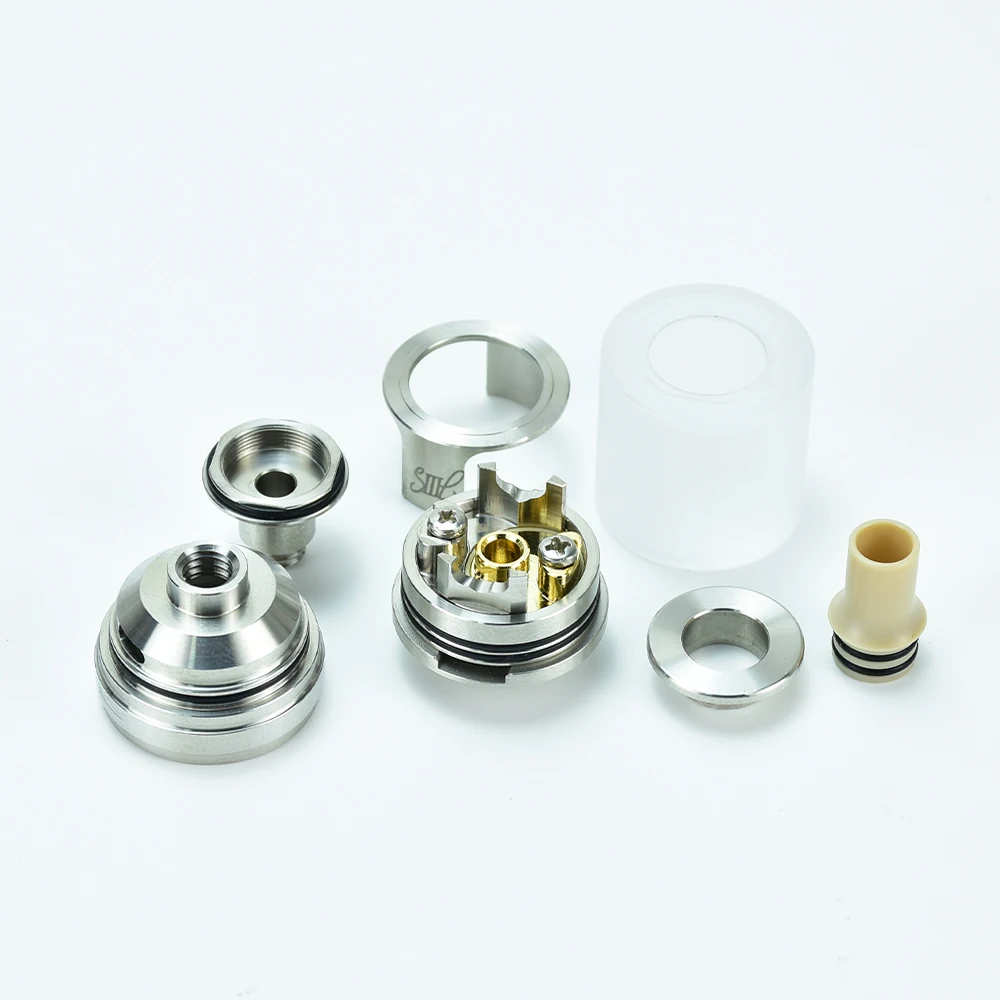 نظام ملكي J3S قابل لإعادة البناء DL RTA ، خزان ملفوف مفرد ، بخاخ Vape ، مجموعة أطراف التقطير MTL ، إدراج الهواء ، 22 41 s ، 316SS Rta ،
