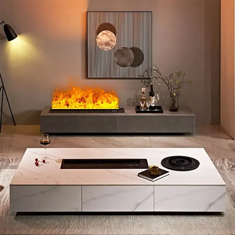 5-year warranty simulated fire embedded fireplace 3D atomizing fireplace living room electric flame atmosphere light humidifier
