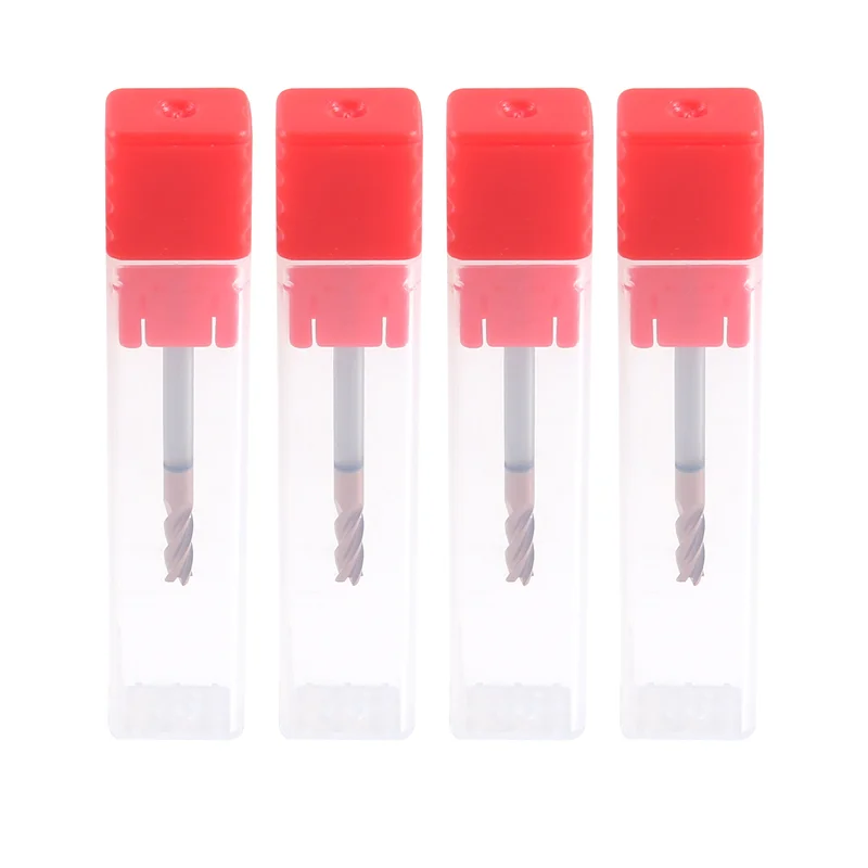 ABHU 5PCS 3Mm Vollhartmetall-schaftfräser Schaftfräser D3X8XD4X50L 4 Flöte Seite Fräsen Schlitzen Profiling Planfräser Standardlänge