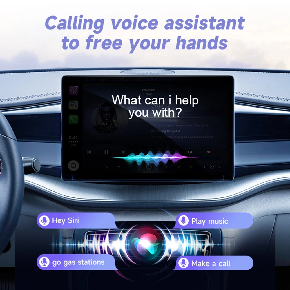 NEW 2 In 1 Wireless Carplay Adapter Smart Dongle for Car Android Auto Apple Carplay Wired to Wireless Carplay Bluetooth Wifi