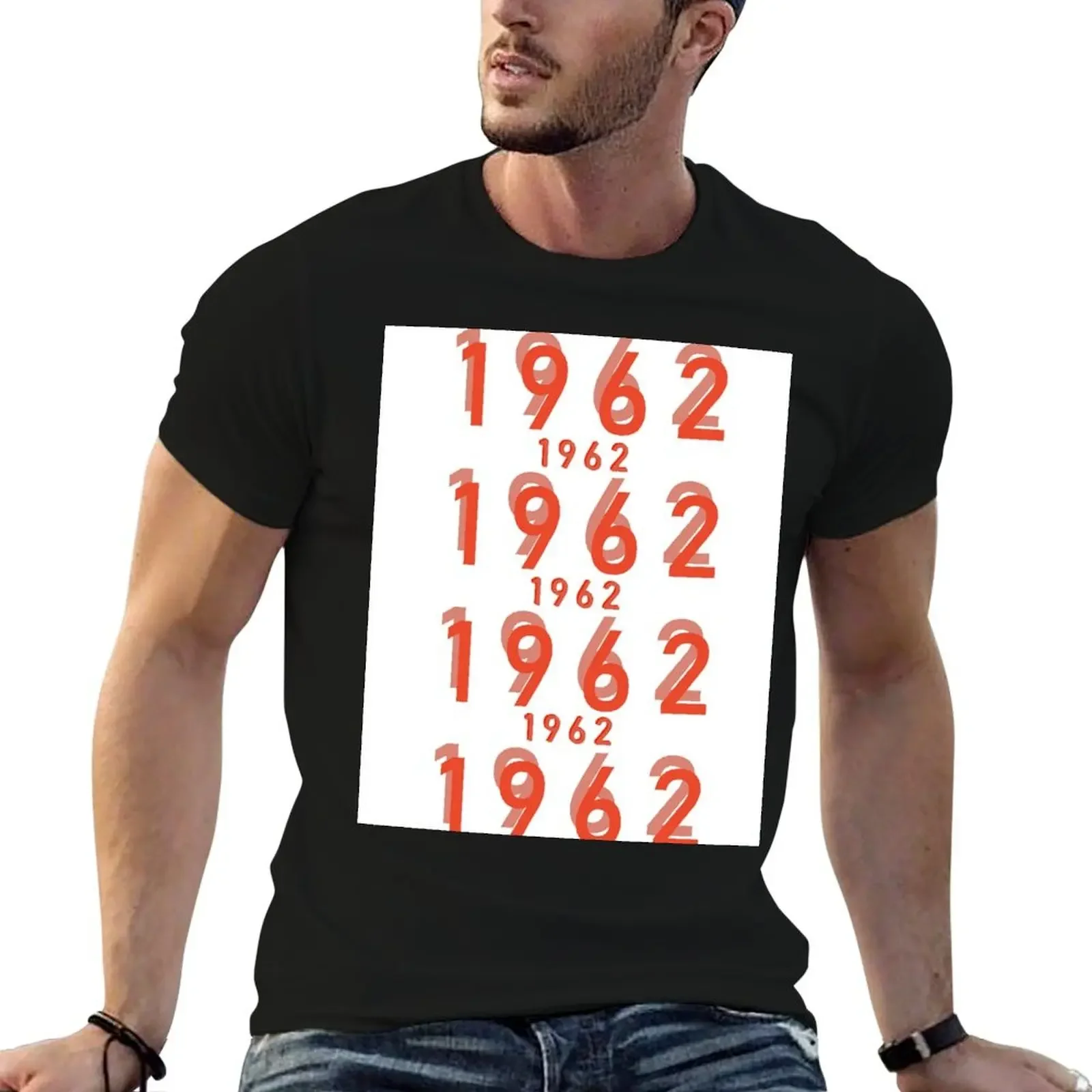 

1962 Year design T-Shirt tops hippie clothes oversizeds mens graphic t-shirts hip hop