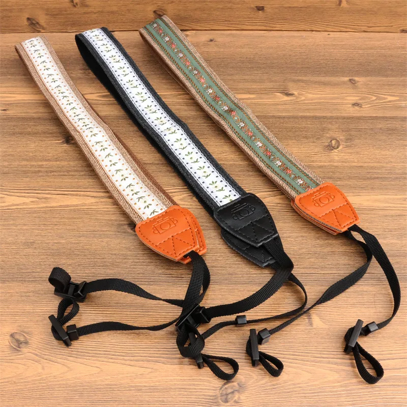 Embroidered Camera Strap for Canon R50 R100 Sony ZV-E10 A7R6 Fujifilm X-E5 XT30 Nikon Z30 ZF Mirrorless DSLR Instant Strap