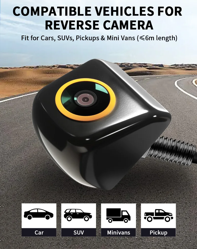 170 ° Weitwinkel Auto-Rückfahrkamera AHD CVBS 1080P Full HD Rückfahrbildkamera Nachtsicht Fischaugen-Objektiv Auto-Rückfahrkamera – Detail 7