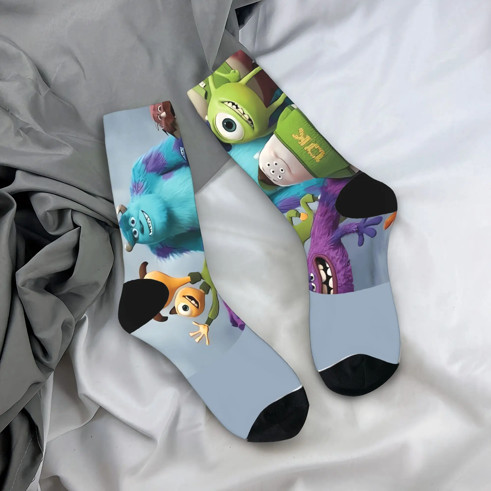 Calcetines de hombre Monsters Sulley & Mike Friends medias antideslizantes calcetines de calidad otoño coreano impreso calcetines de escalada