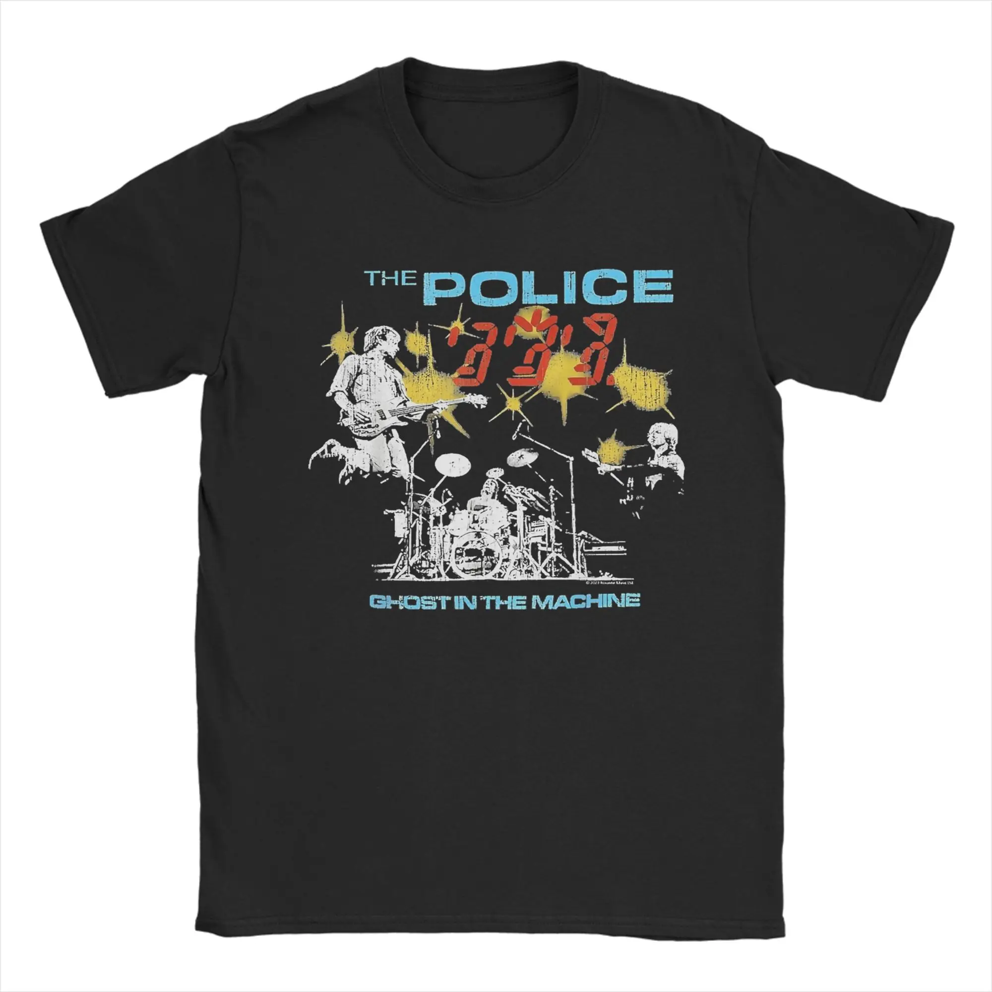 Men's T-Shirt The Police Ghost In The Machine Awesome Cotton Tee Shirt Short Sleeve  T Shirt Round Neck Clothing Plus Size