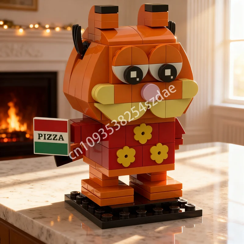 

139 шт. MOC Гарфилд Pizza Time Edition модель строительные блоки строительство творческое образование Рождественский подарок кирпичные игрушки на день рождения
