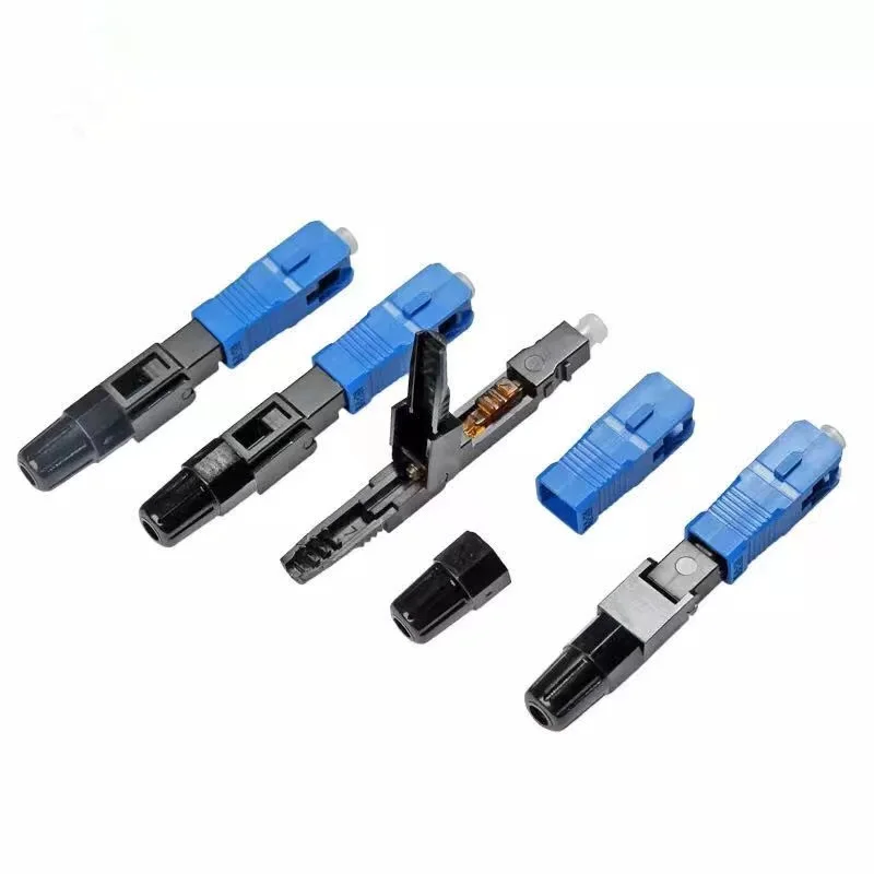 High Quality 100PCS SC APC fiber optic SC UPC Single-mode Fast connector SC APC FTTH Fiber Optic quick Connector Free shipping