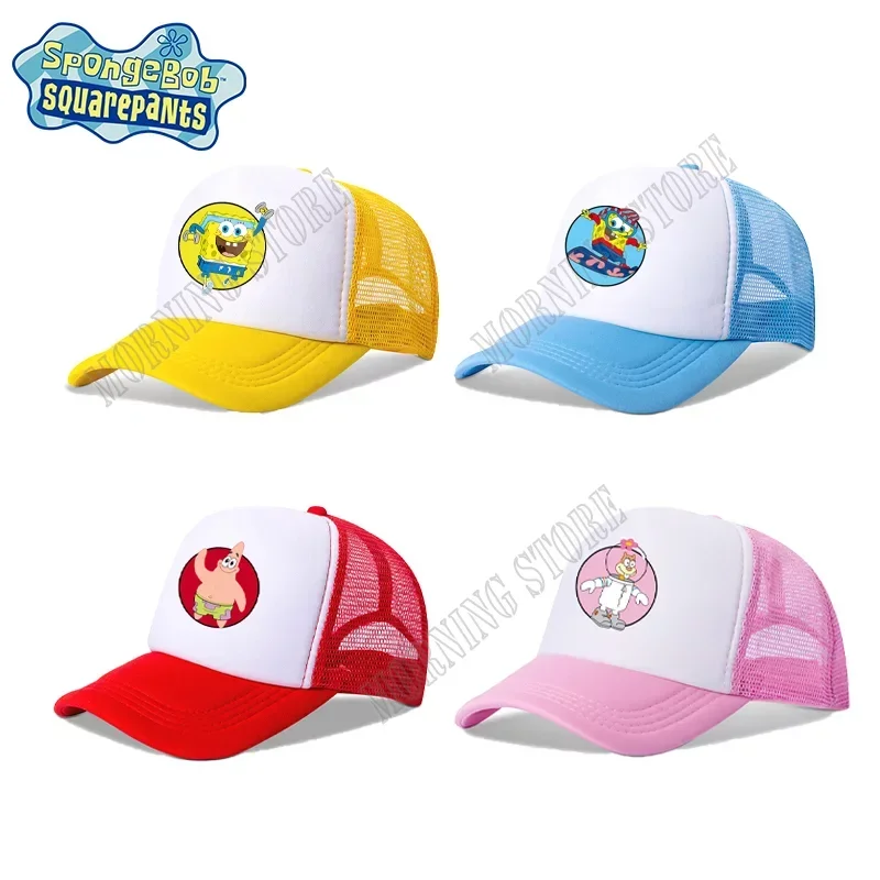 SpongeBob SquarePants Baseball Cap Anime Children Adult Baseballs Hat Cartoon Peaked Caps Cute Outdoor Casual Sunshade Hats Gift