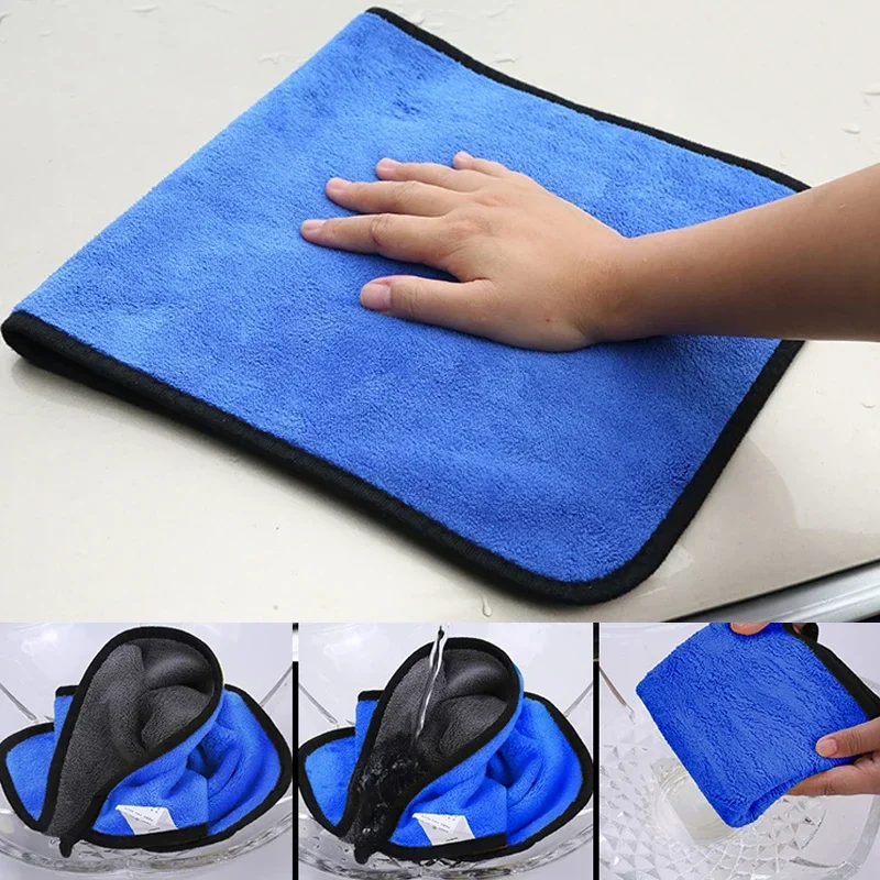 3/5/10pcs Microfiber Cars Wash Towels Extra Soft Cleaning Rag For Car Washing Tools Auto Detailing Absorbent Wash Duster Towel