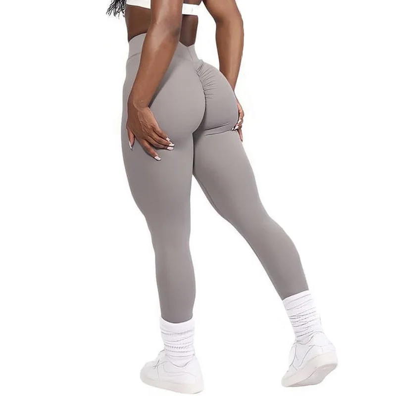 Calças atléticas de cintura V Peachy Butt-Lifting feminino, calças de ioga, leggings de levantamento de bunda