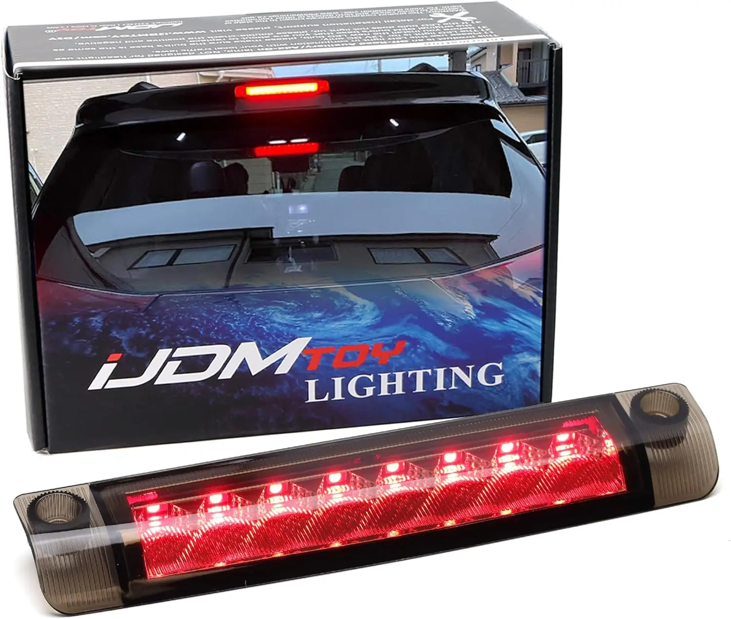 

Третий стоп-сигнал с дымчатыми темными линзами и 9 светодиодами для Toyota 4Runner, Highlander, Prius, Sienna — светодиодный высокий крепление со стробоскопом