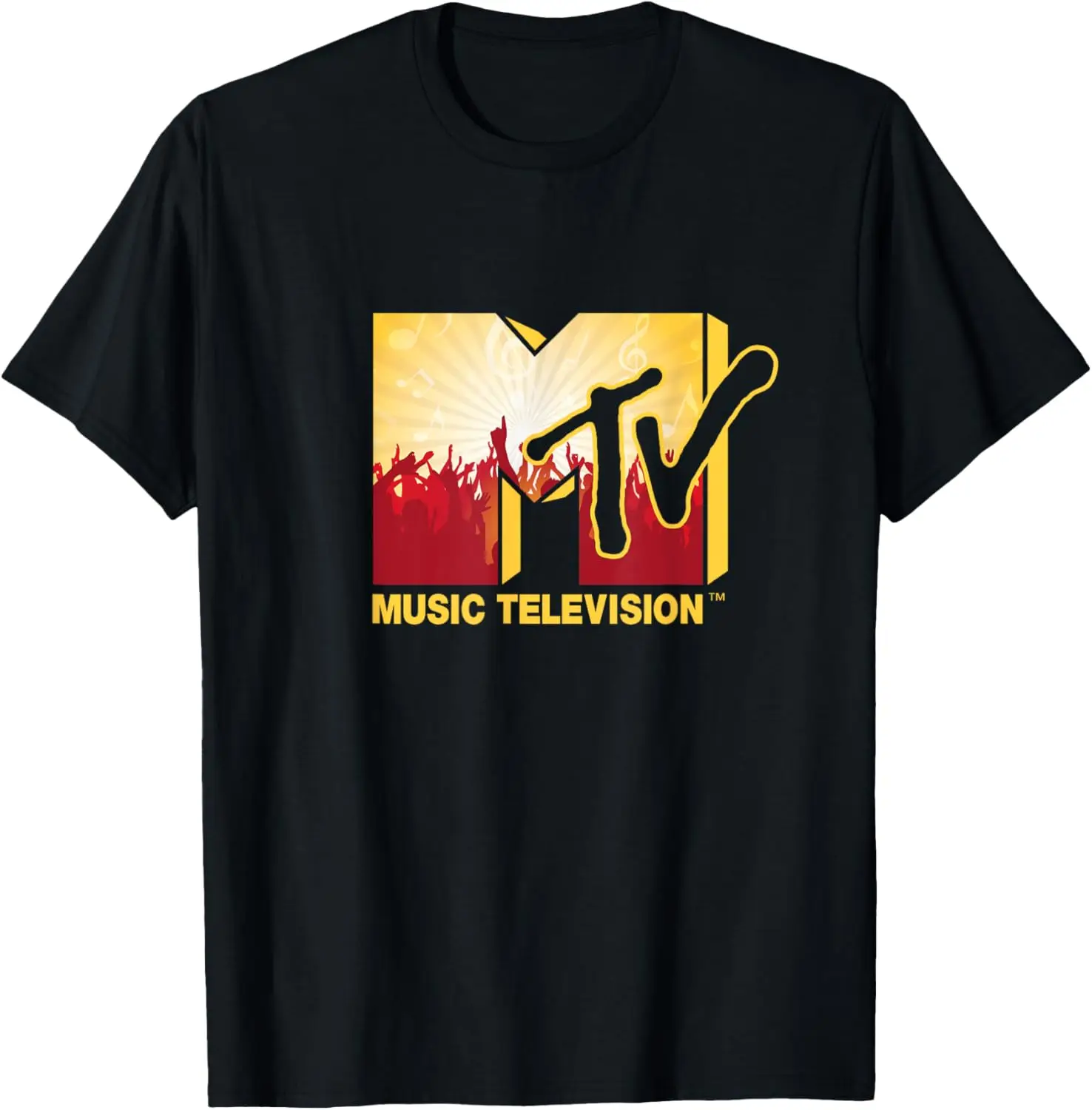 

Mademark x MTV - The official MTV Logo with a cool cheering party music crowd T-Shirt Men's and women's short-sleeved T-shirts