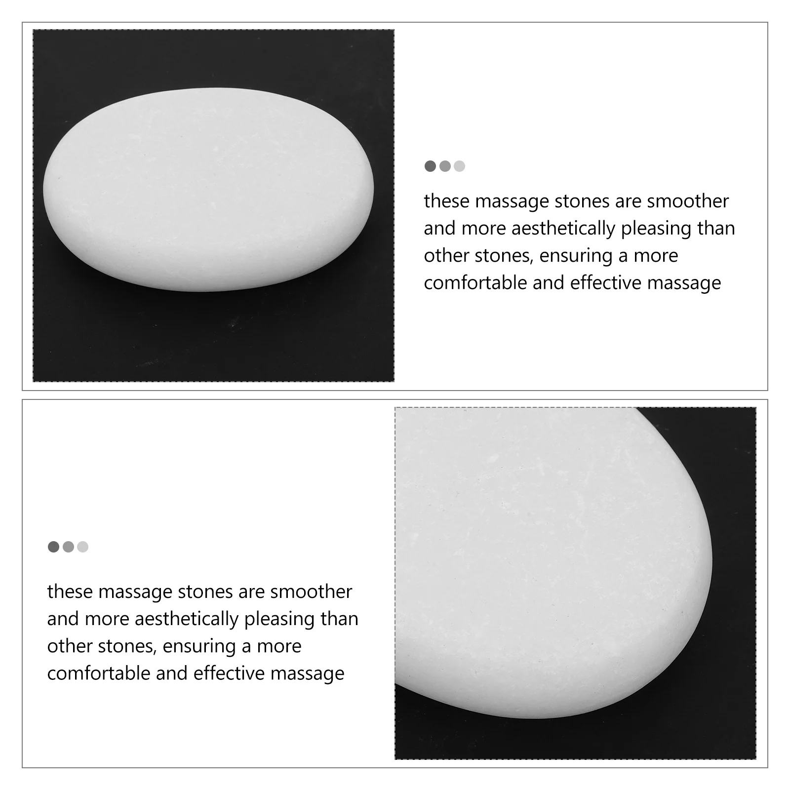 2 قطعة أحجار تدليك الرخام الساخن الباردة الضروري النفط سبا تدليك الجسم حجر مجموعة حجر الرخام مجموعة سبا أحجار الطاقة #3